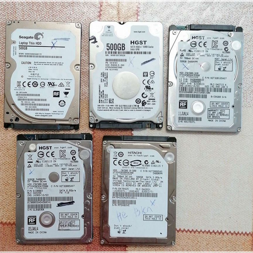 Жёсткие диски не рабочие 2.5