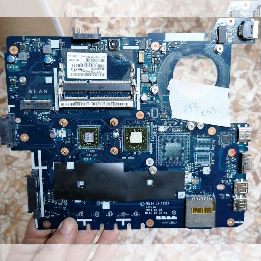 Материнская плата Asus k53u x53b
