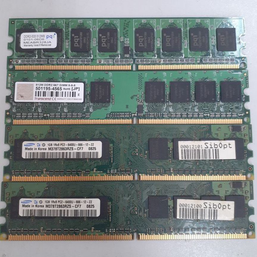 Оперативная память DDR2, 512mb,1gb
