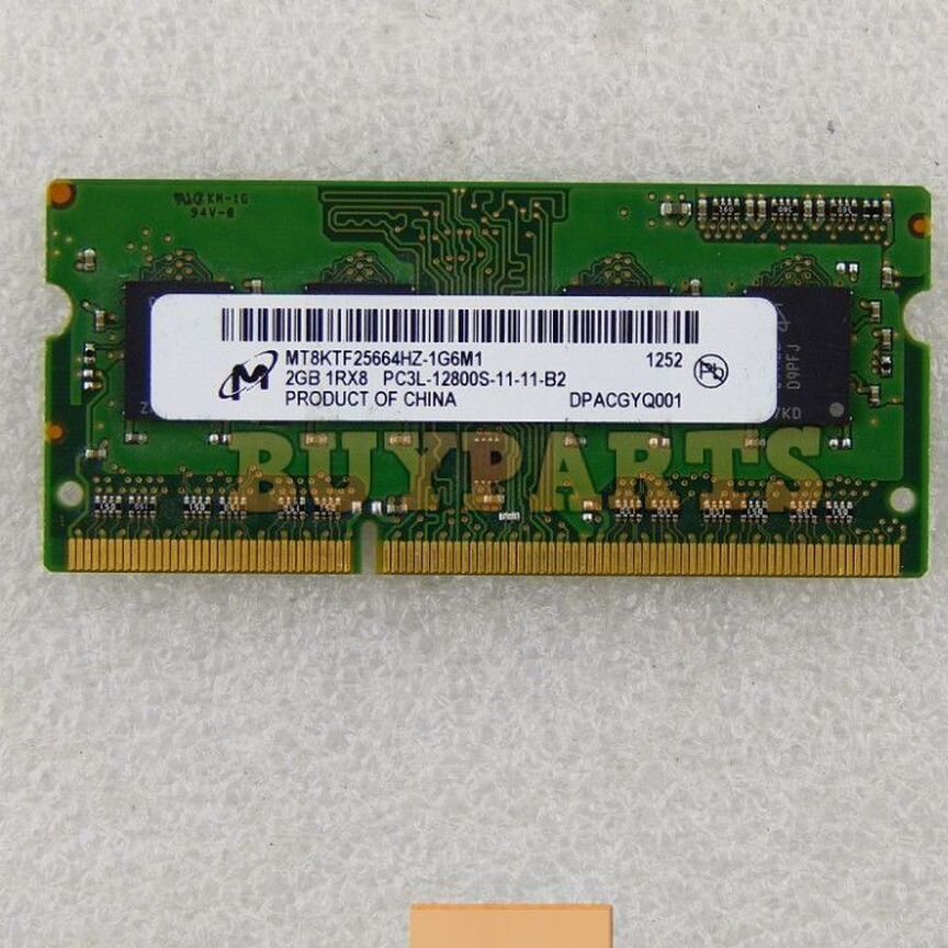 Оперативная память MT8KTF25664HZ-1G6M1 1x2 гб DDR3