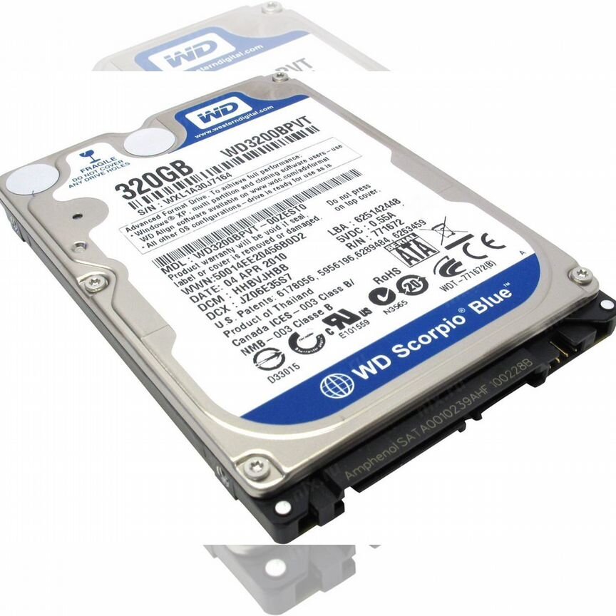 Жесткий диск Western Digital Scorpio Blue 320 Гб