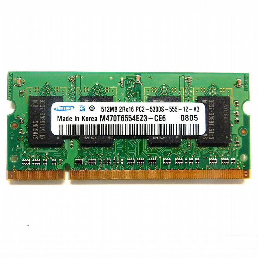 Samsung 512mb 2rx16 pc2-5300s-555-12-a3