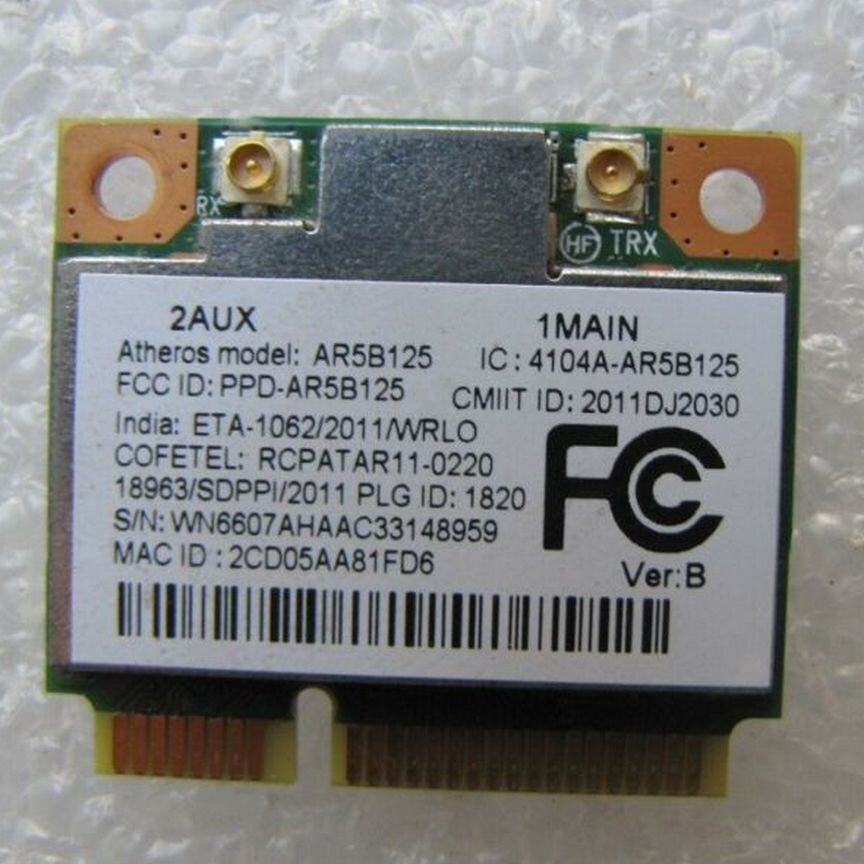 Модуль Wi-Fi mini PCI-E Atheros AR5B125