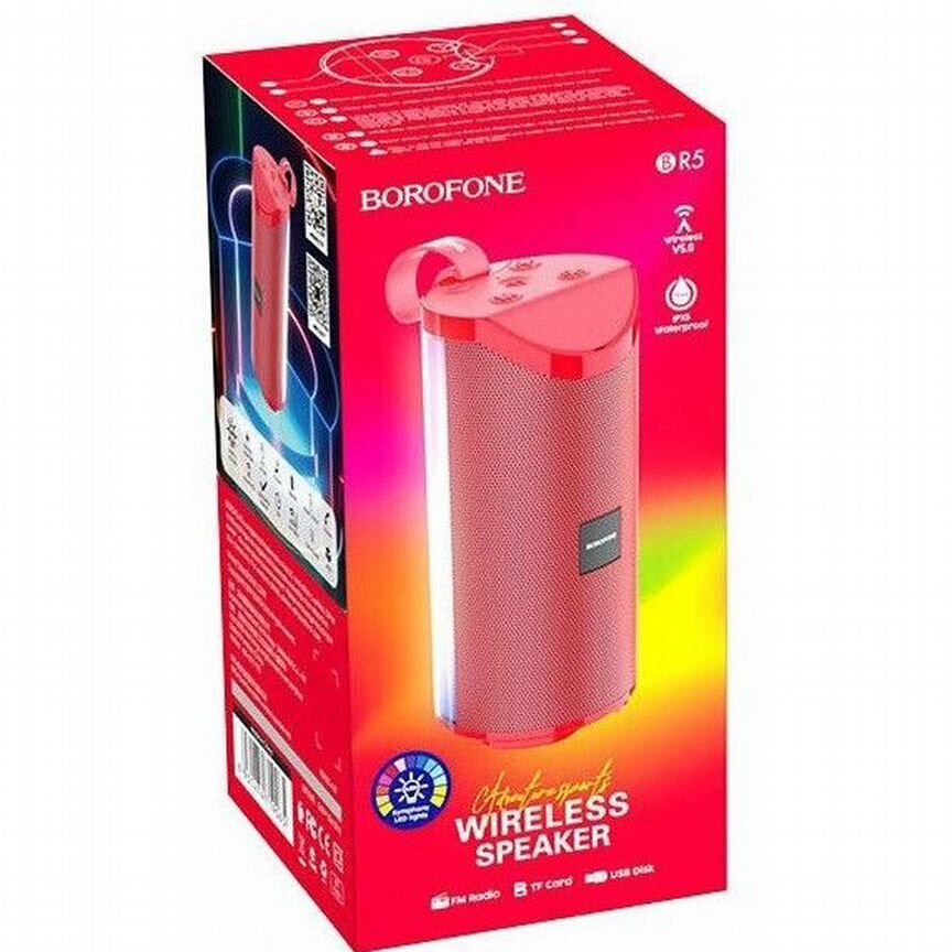 Беспроводная Bluetooth колонка borofone BR5 красна