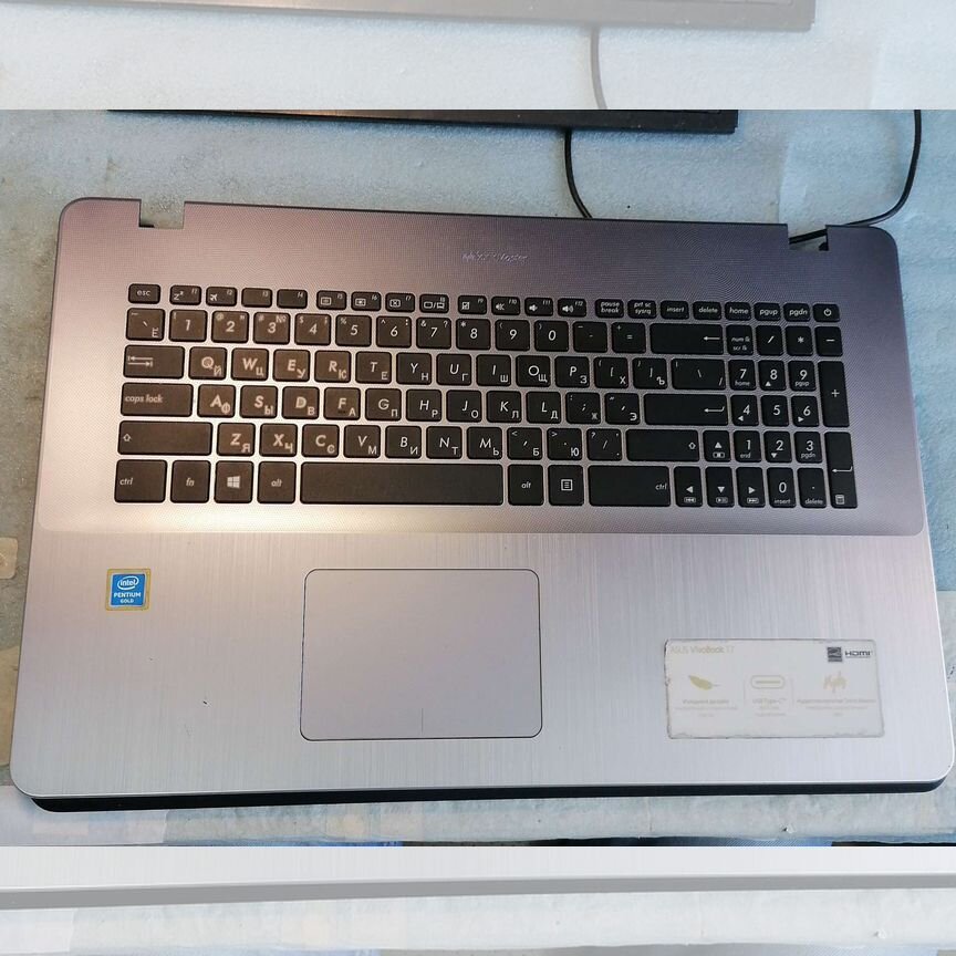 Asus x705u Топкейс с клавиатурой и тачпадом