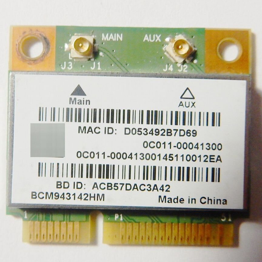 Wi-Fi+Bluetooth модуль Broadcom BCM943142HM