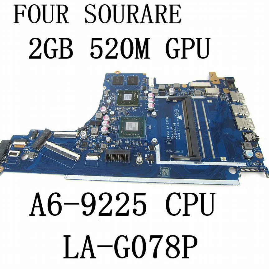Материнская плата LA-G078P a6-9225 radeon 520m