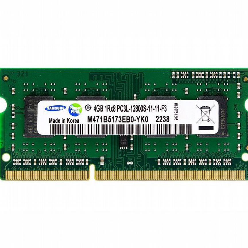 Оперативная память sodimm Samsung 4гб ddr3l