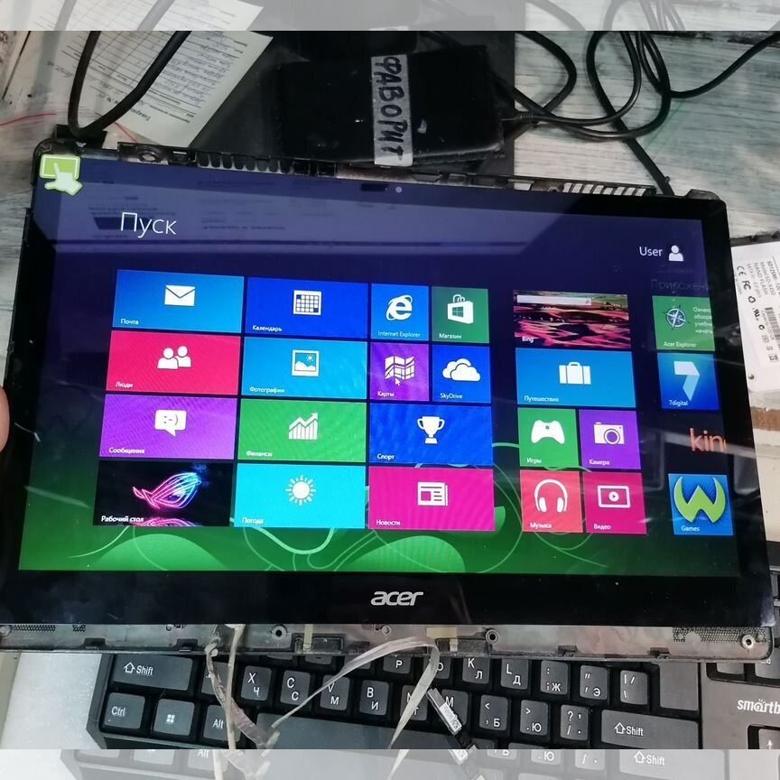 Сенсорный экран для acer v5-552p v5-572pg