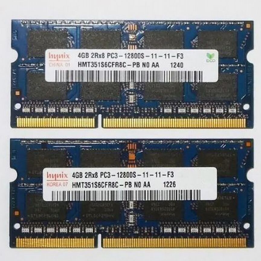 Память для ноутов 4Гб DDR3, DDR3l SoDimm