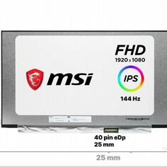 Матрица 15.6 40 pin ips 144hz для msi gf66