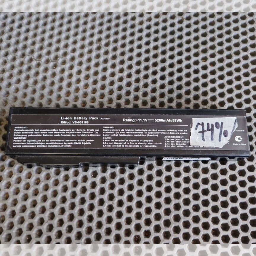 Аккумулятор для ноутбука asus а32-м50 износ 74%