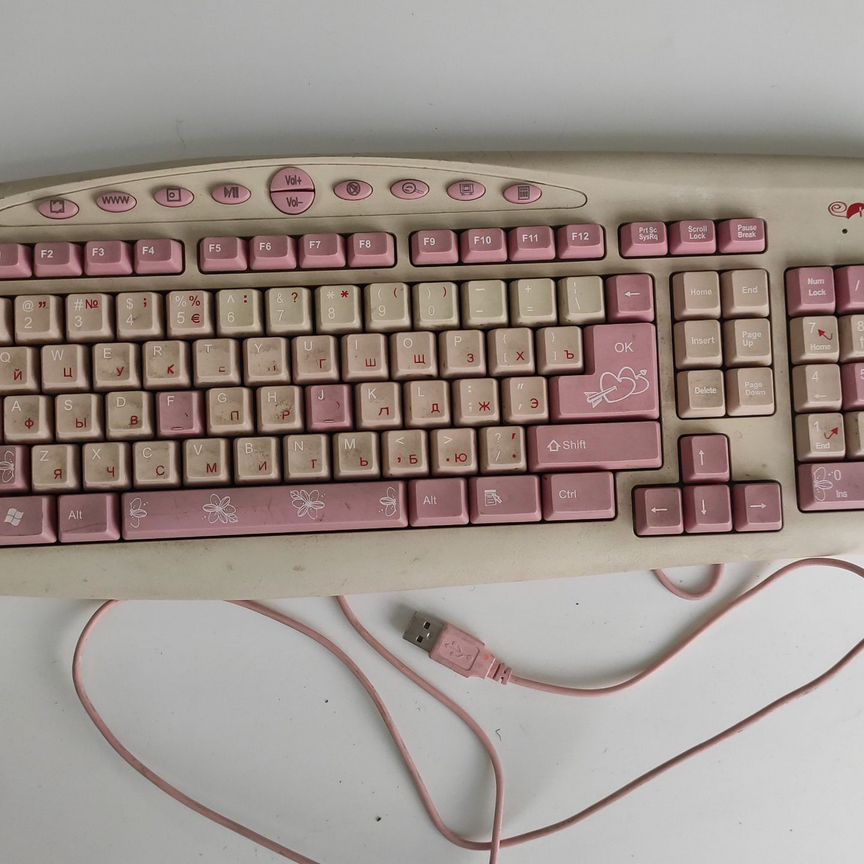 Sven клавиатура multimedia 637 pink USB