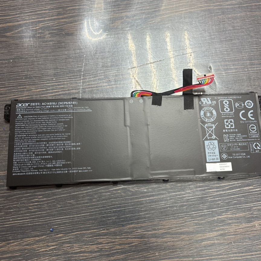 Аккумулятор acer ac14b18j