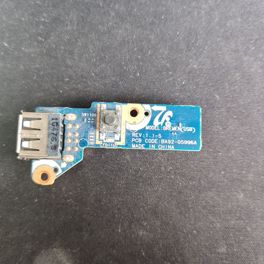 Плата usb и кнопка включения Samsung R540