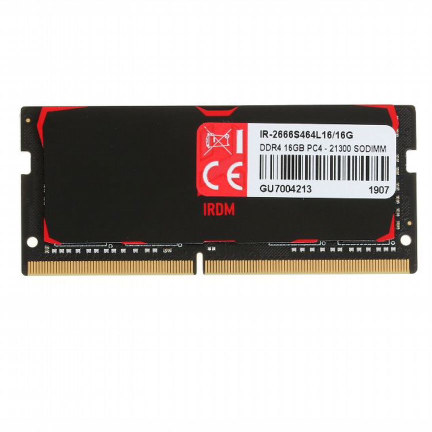 Память sodimm DDR4 16384MB PC21300 2666MHz 16gb